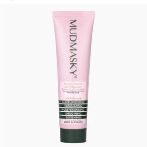 NWT MUDMASKY Pearl Polish Superglow Pink Clay Mask 15ml/ 0.5 fl oz